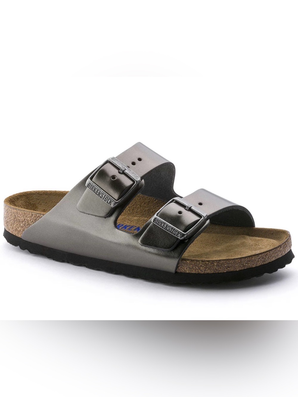 Birkenstock Arizona Soft Footbed in Anthracite (shine) SOLD OUT color NIB